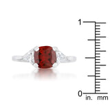 Shonda 1.8ct Ruby CZ Rhodium Cushion Classic Statement Ring - JGI - Flyclothing LLC
