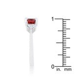Shonda 1.8ct Ruby CZ Rhodium Cushion Classic Statement Ring - JGI - Flyclothing LLC