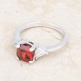 Shonda 1.8ct Ruby CZ Rhodium Cushion Classic Statement Ring - JGI - Flyclothing LLC