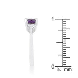 Shonda 1.8ct Amethyst CZ Rhodium Cushion Classic Statement Ring - JGI - Flyclothing LLC