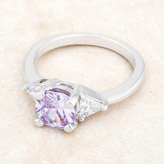 Shonda 1.8ct Lavender CZ Rhodium Cushion Classic Statement Ring - JGI - Flyclothing LLC