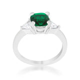 Shonda 1.8ct Emerald CZ Rhodium Cushion Classic Statement Ring - JGI - Flyclothing LLC