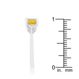Shonda 1.8ct Canary CZ Rhodium Cushion Classic Statement Ring - JGI - Flyclothing LLC