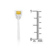 Shonda 1.8ct Canary CZ Rhodium Cushion Classic Statement Ring - JGI - Flyclothing LLC