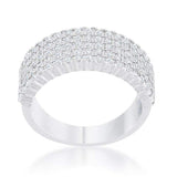 Gwen 1ct CZ Rhodium Wide Ring - JGI - Flyclothing LLC