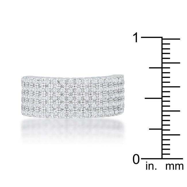 Gwen 1ct CZ Rhodium Wide Ring - JGI - Flyclothing LLC