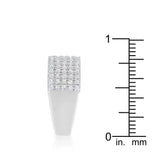 Gwen 1ct CZ Rhodium Wide Ring - JGI - Flyclothing LLC