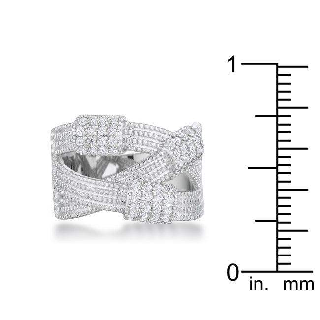 Peyton 0.36ct CZ Rhodium Wide Cable Statement Ring - JGI - Flyclothing LLC
