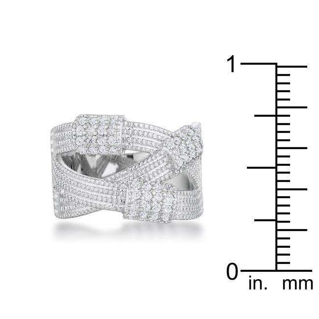 Peyton 0.36ct CZ Rhodium Wide Cable Statement Ring - JGI - Flyclothing LLC