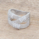 Peyton 0.36ct CZ Rhodium Wide Cable Statement Ring - JGI - Flyclothing LLC
