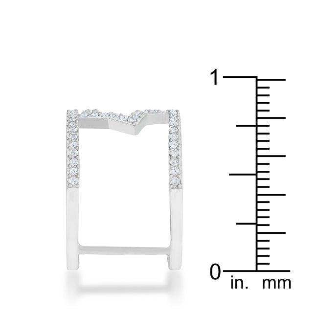 Nailey 0.75ct CZ Rhodium Star Contemporary Ring - JGI - Flyclothing LLC