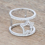 Nailey 0.75ct CZ Rhodium Star Contemporary Ring - JGI - Flyclothing LLC