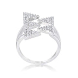 Nori 0.63ct CZ Rhodium Geometric Contemporary Ring - JGI - Flyclothing LLC
