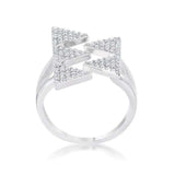 Nori 0.63ct CZ Rhodium Geometric Contemporary Ring - JGI - Flyclothing LLC
