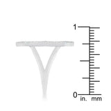 Nori 0.63ct CZ Rhodium Geometric Contemporary Ring - JGI - Flyclothing LLC