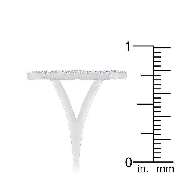 Nori 0.63ct CZ Rhodium Geometric Contemporary Ring - JGI - Flyclothing LLC