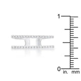 Jenn 0.2ct CZ Rhodium Pave Parallel Ring - JGI - Flyclothing LLC