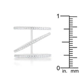 Shauna 0.4ct CZ Rhodium Wide Contemporary Ring - JGI - Flyclothing LLC