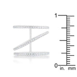 Shauna 0.4ct CZ Rhodium Wide Contemporary Ring - JGI - Flyclothing LLC