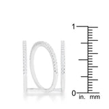 Shauna 0.4ct CZ Rhodium Wide Contemporary Ring - JGI - Flyclothing LLC