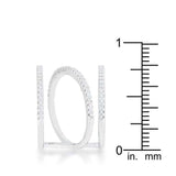 Shauna 0.4ct CZ Rhodium Wide Contemporary Ring - JGI - Flyclothing LLC