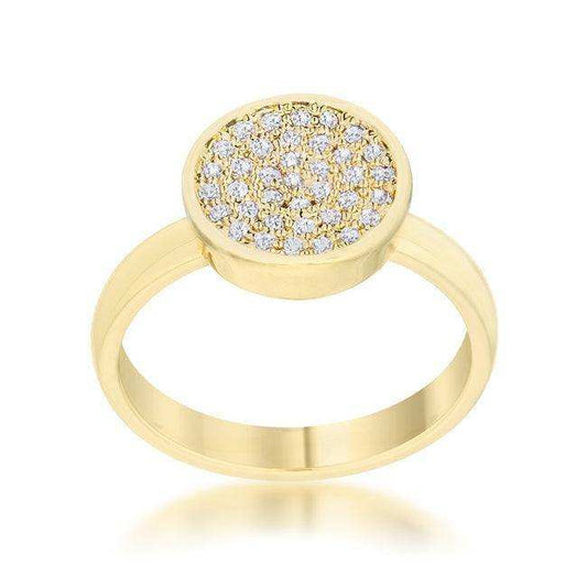 Krystal 0.2ct CZ 14k Gold Pave Circle Ring - JGI - Flyclothing LLC