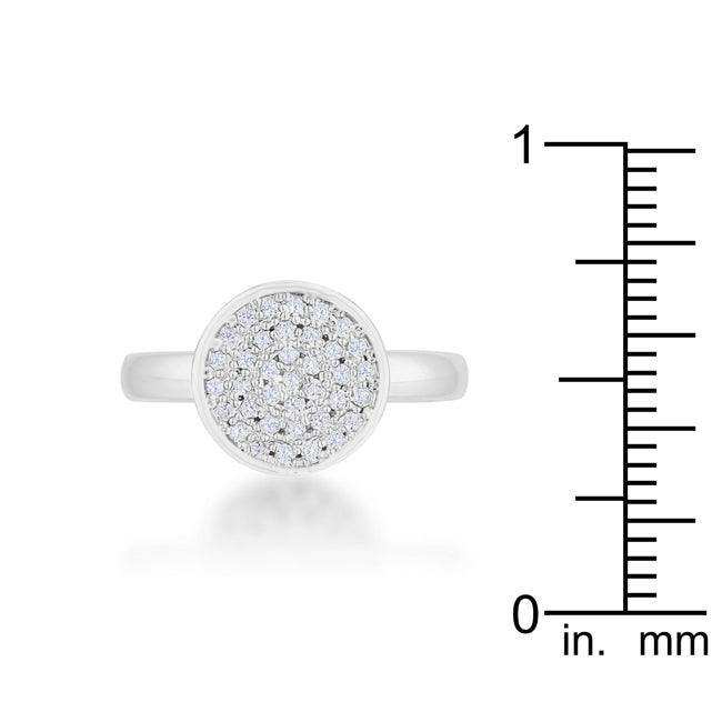 Krystal 0.2ct CZ Rhodium Pave Circle Ring - JGI - Flyclothing LLC