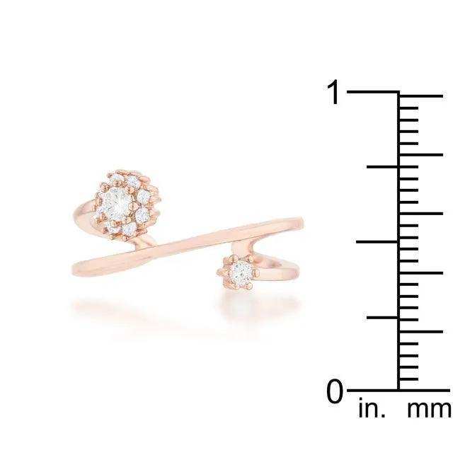 Krista 0.25ct CZ Rose Gold Abstract Wrap Ring - JGI - Flyclothing LLC