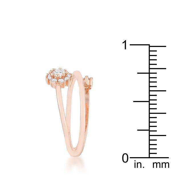 Krista 0.25ct CZ Rose Gold Abstract Wrap Ring - JGI - Flyclothing LLC