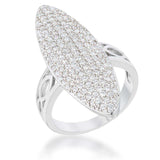 Bella 2.3ct CZ Rhodium Contemporary Cocktail Ring - JGI - Flyclothing LLC