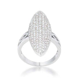 Bella 2.3ct CZ Rhodium Contemporary Cocktail Ring - JGI - Flyclothing LLC