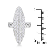 Bella 2.3ct CZ Rhodium Contemporary Cocktail Ring - JGI - Flyclothing LLC
