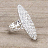 Bella 2.3ct CZ Rhodium Contemporary Cocktail Ring - JGI - Flyclothing LLC