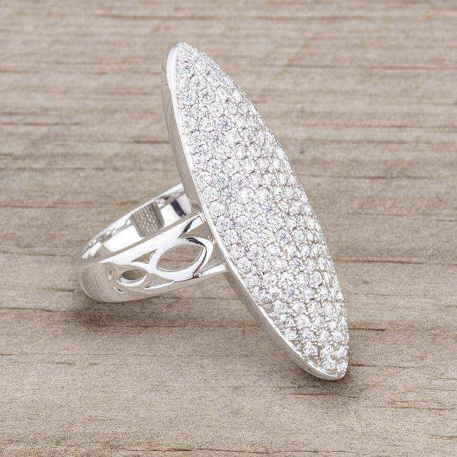Bella 2.3ct CZ Rhodium Contemporary Cocktail Ring - JGI - Flyclothing LLC