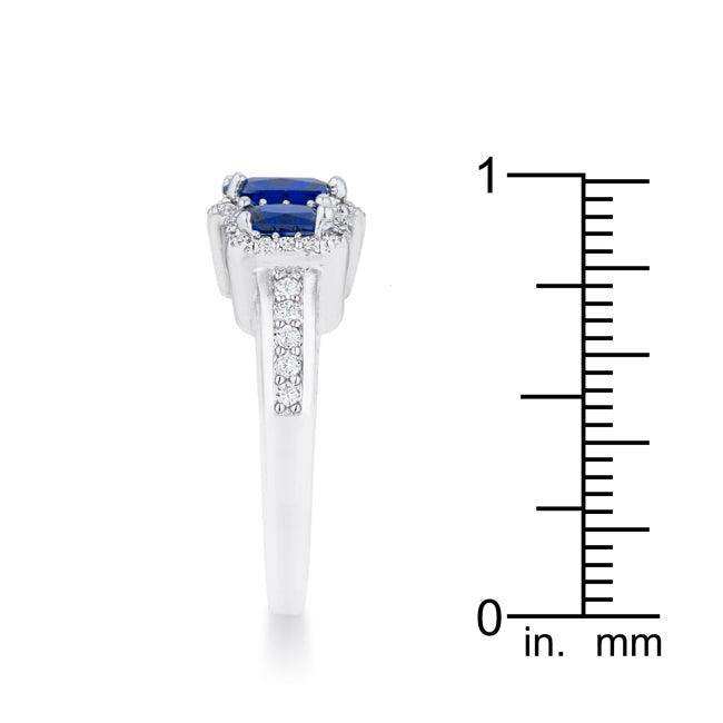 Rita 2.3ct Sapphire CZ Rhodium Classic Trio Ring - JGI - Flyclothing LLC