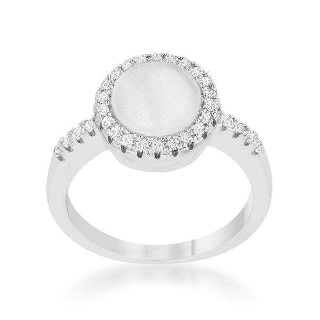 Patricia 0.3ct CZ White Cats Eye Rhodium Classic Ring - JGI - Flyclothing LLC