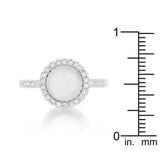 Patricia 0.3ct CZ White Cats Eye Rhodium Classic Ring - JGI - Flyclothing LLC