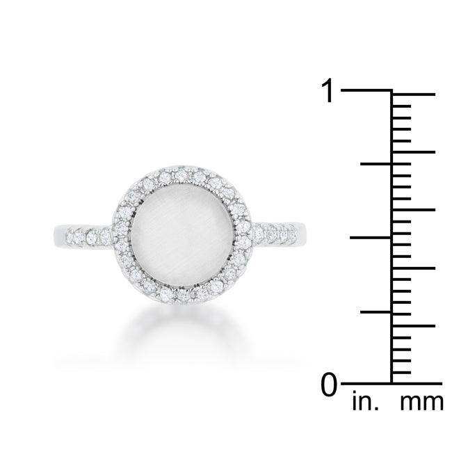 Patricia 0.3ct CZ White Cats Eye Rhodium Classic Ring - JGI - Flyclothing LLC