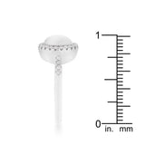 Patricia 0.3ct CZ White Cats Eye Rhodium Classic Ring - JGI - Flyclothing LLC