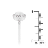 Patricia 0.3ct CZ White Cats Eye Rhodium Classic Ring - JGI - Flyclothing LLC