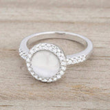 Patricia 0.3ct CZ White Cats Eye Rhodium Classic Ring - JGI - Flyclothing LLC