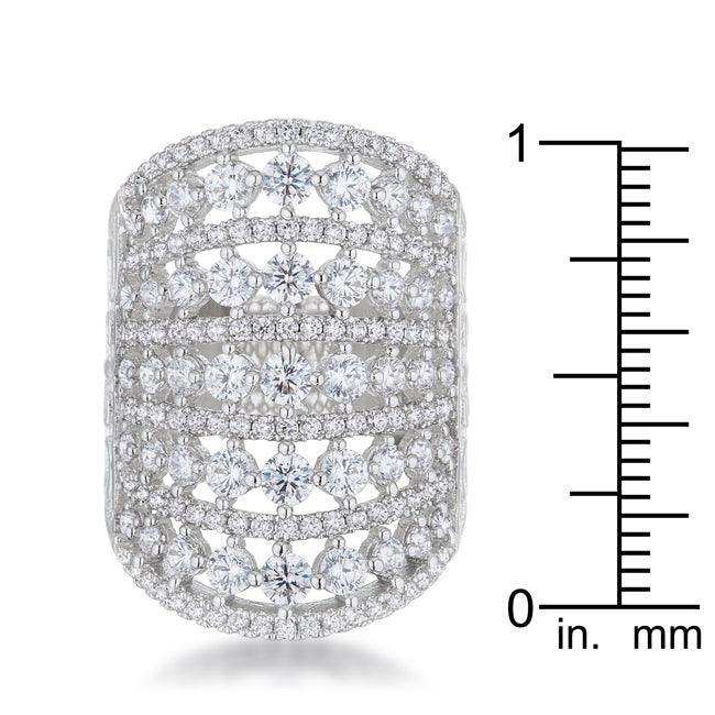 Charlyn 2.5ct Rhodium CZ Statement Cocktail Ring - JGI - Flyclothing LLC