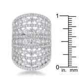 Charlyn 2.5ct Rhodium CZ Statement Cocktail Ring - JGI - Flyclothing LLC
