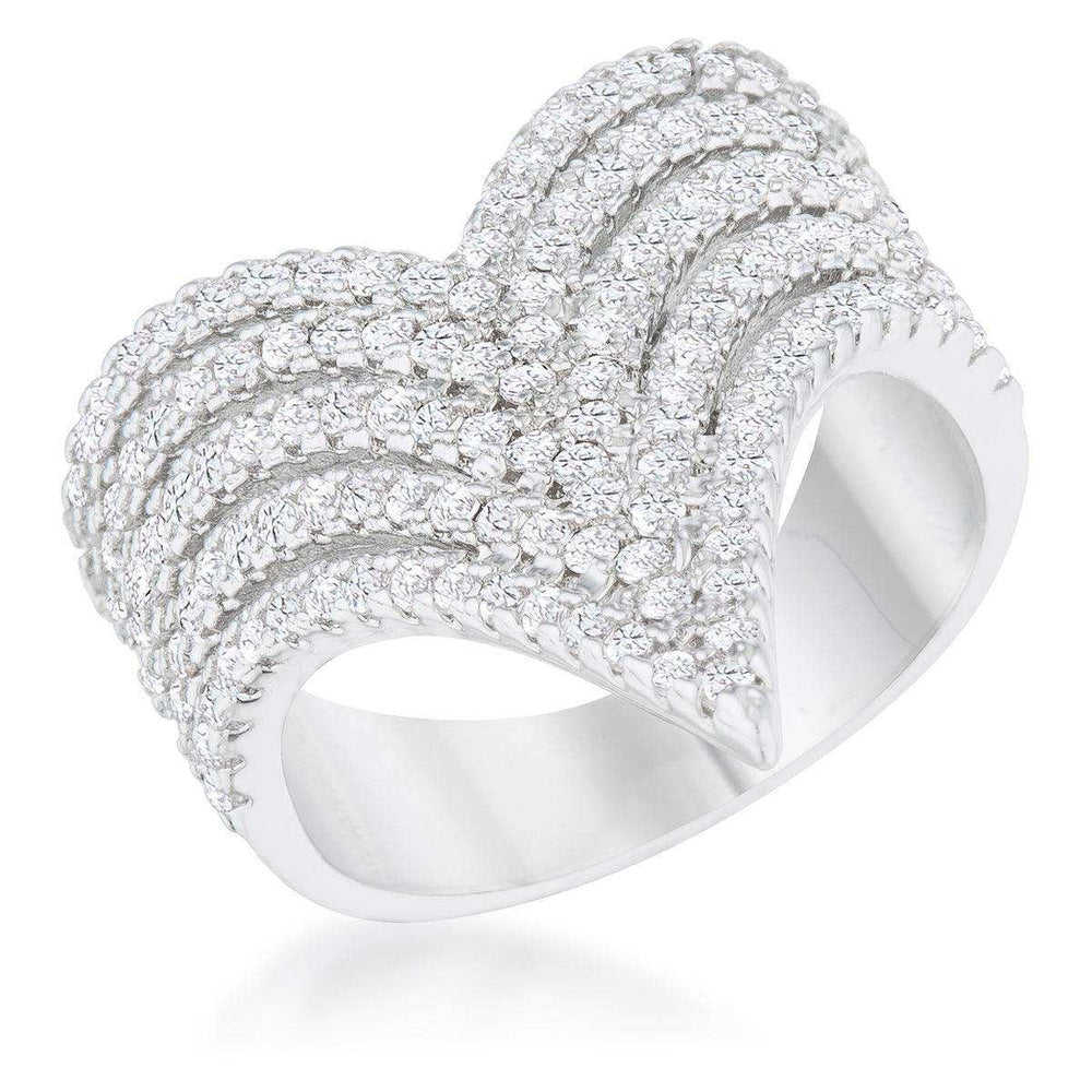 Vera 1.42ct CZ Rhodium Vintage Inspired Cocktail Ring - JGI - Flyclothing LLC