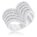 Vera 1.42ct CZ Rhodium Vintage Inspired Cocktail Ring - JGI - Flyclothing LLC