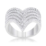 Vera 1.42ct CZ Rhodium Vintage Inspired Cocktail Ring - JGI - Flyclothing LLC