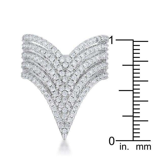 Vera 1.42ct CZ Rhodium Vintage Inspired Cocktail Ring - JGI - Flyclothing LLC