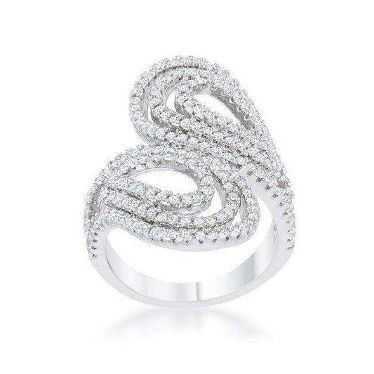 Serina 1ct CZ Rhodium Pave Circle Ring - JGI - Flyclothing LLC