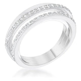 Lynn 0.25ct CZ Rhodium Twisted Trio Band Ring - JGI - Flyclothing LLC
