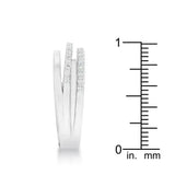 Lynn 0.25ct CZ Rhodium Twisted Trio Band Ring - JGI - Flyclothing LLC